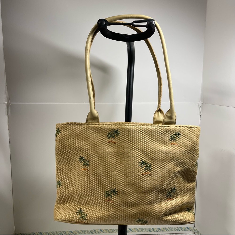 Sunny Hawaii Palm Tree pattern woven handbag